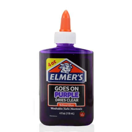 Elmer’s Disappearing Purple Liquid School Glue, 4-Ounces, 1 Count